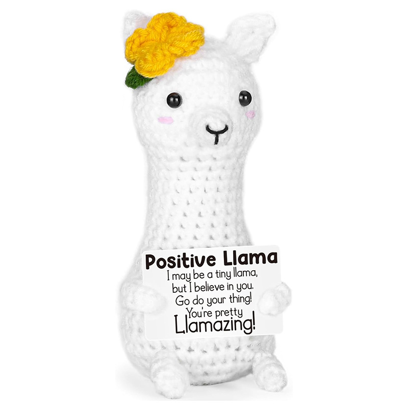 Renewable Energy Resources - Funny Handmade Crochet Llama Positive Energy