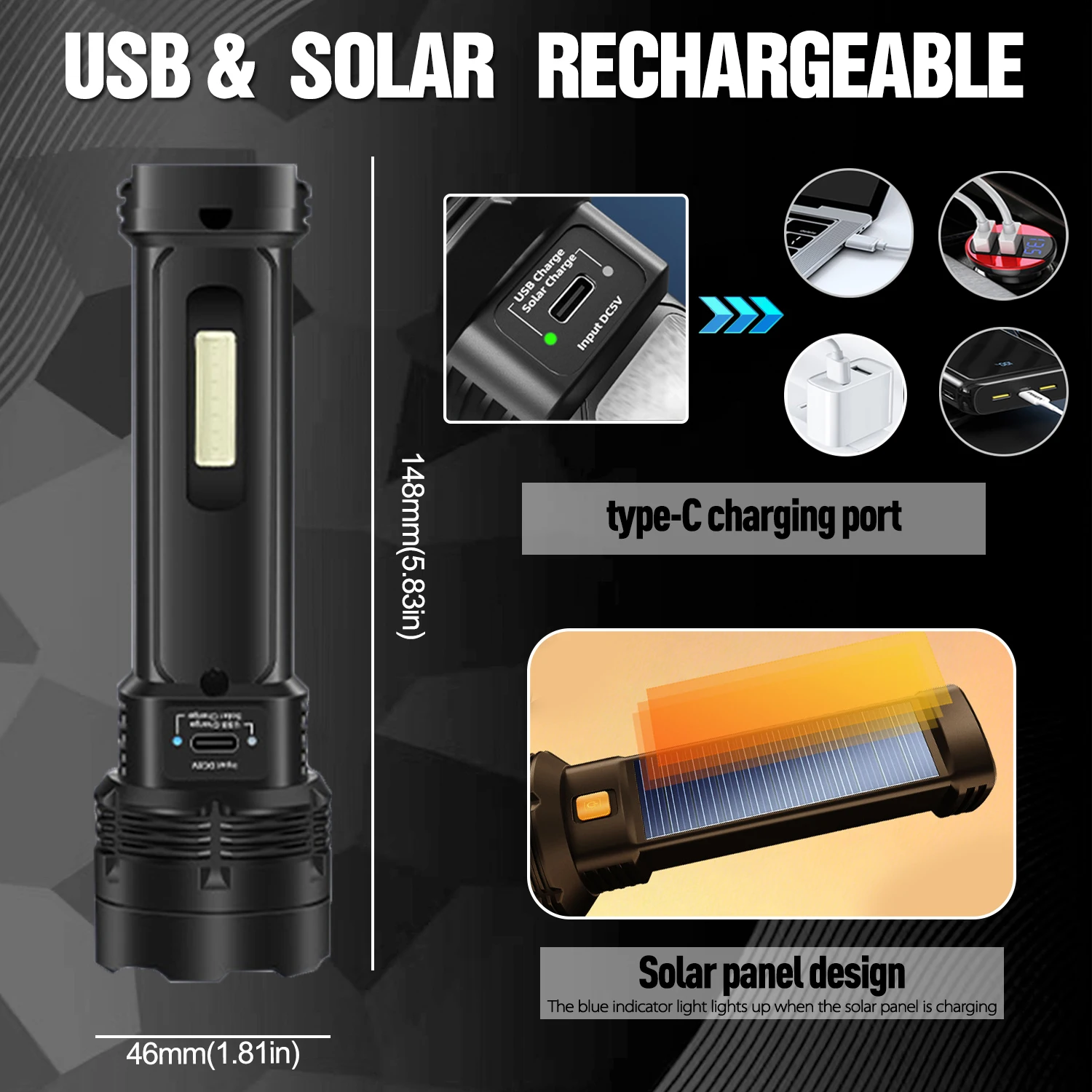 Solar-powered Flashlight Super - Renewable Energy Source incelemesi ve fiyatı